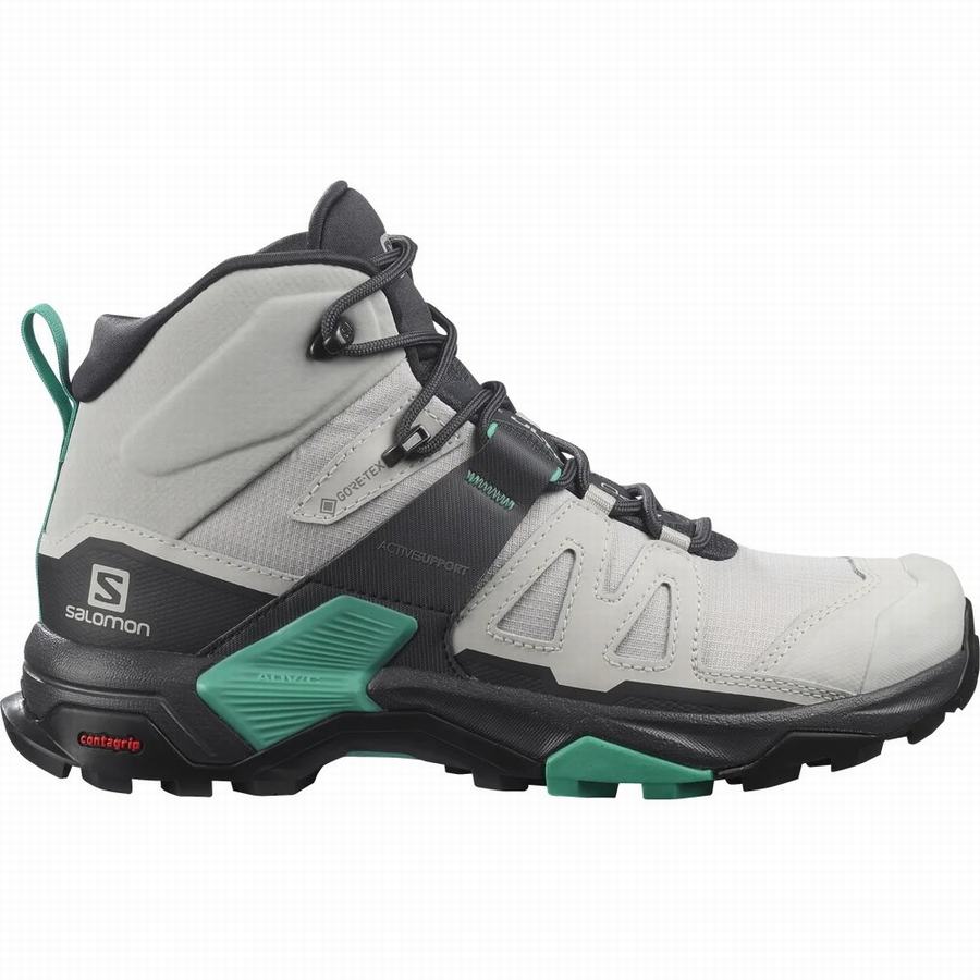Salomon X Ultra 4 Mid Gore-tex Turistické Topánky Damske Svetlo Siva/Čierne |UPR630RE|
